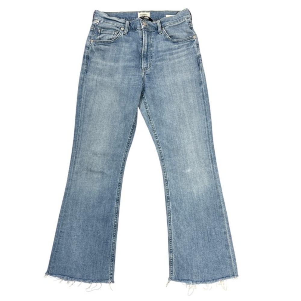 Citizens of Humanity Isola Cropped Boot Jeans 25" Lawless Stretch Raw Hem‎ USA